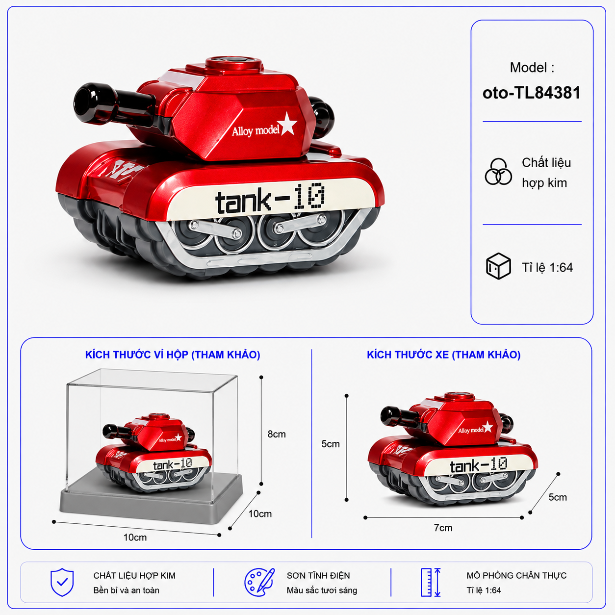 Xe tăng mini màu Đỏ